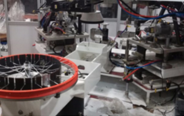 Automotive wheel assembly line